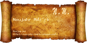 Neujahr Márk névjegykártya